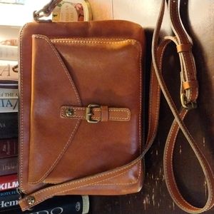 Patricia Nash Brown Leather Crossbody Bag